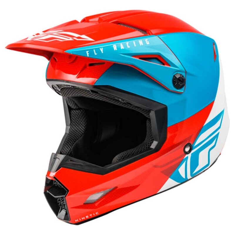 Шлем кроссовый FLY RACING KINETIC Straight Edge (красный/белый/синий, L, 140126-880-8077)