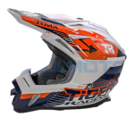 Шлем Kioshi TR кроссовый (H637) (Белый/ синий/ оранжевый, M, 111222-12)