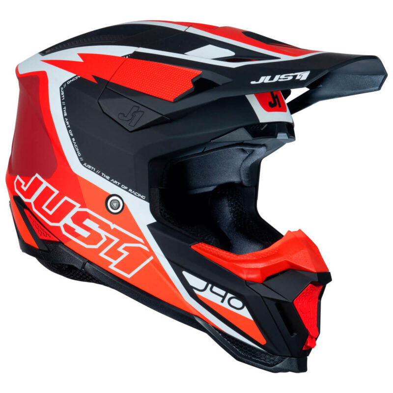 Шлем кроссовый JUST1 J40 FLASH (красный/белый матовый, XL, 1560035-880-2032)
