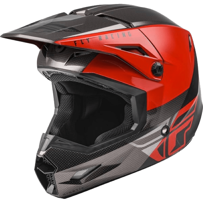 Шлем кроссовый FLY RACING KINETIC Straight Edge (красный/черный/серый, M, 140126-880-6025)