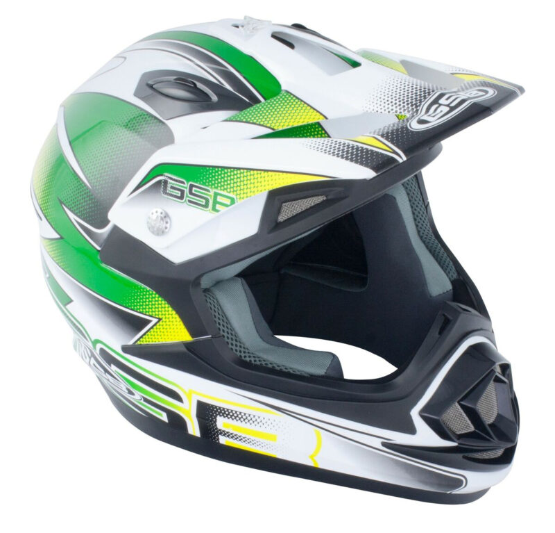 Шлем  XP-14 B WHITE GLOSSY/GRAPHIC GREEN M