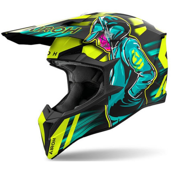 Внедорожный шлем Airoh Wraaap Cyber Yellow Matt M