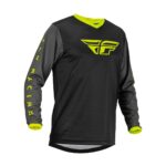 Джерси FLY RACING F-16 (черный/серый/Hi-Vis желтый, L, 376-920L)