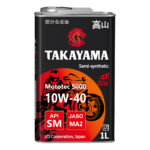 Масло Takayama Mototec 5000  4T 10w-40 SM MA2 1л(металл)