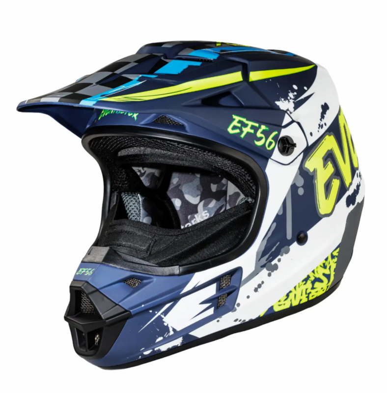 Шлем Base MX Синий/Белый/Hi-Viz матовый ABC (M)