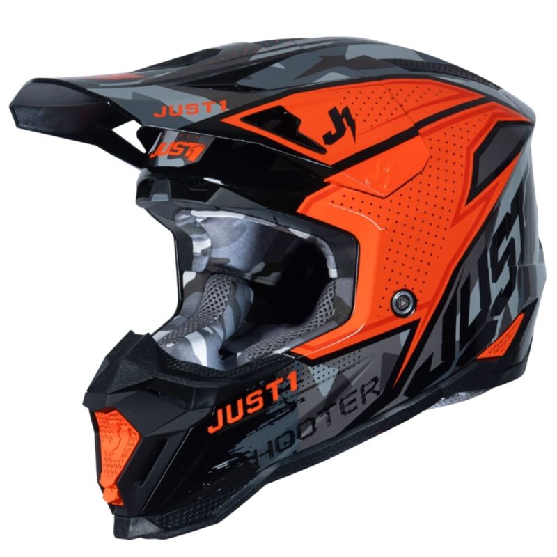 Шлем кроссовый JUST1 J40 SHOOTER (Hi-Vis оранжевый, M, 1560035-880-6846)