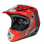 EF56 Шлем Base MX Красный-Серый глянец ABC (M)
