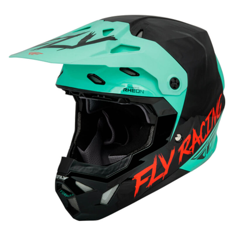 Шлем кроссовый FLY RACING FORMULA CP S.E. Rave (черный/бирюзовый/красный, M, 73-0034M)