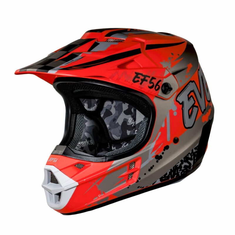 EF56 Шлем Base MX Красный/Серый матовый ABC (L)
