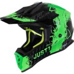 Шлем кроссовый JUST1 J38 Mask (Hi-Vis зеленый/серый/черный, S, 020035-941-9239)
