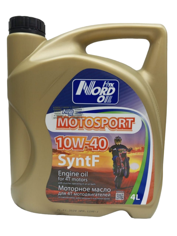 Масло моторное синтетическое 4л. NORD OIL MOTO SPORT 10W-40 SyntF