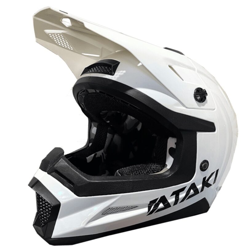Шлем кроссовый ATAKI SC-18 SOLID, бел глянц, L