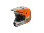 Шлем кроссовый FLY RACING KINETIC Straight Edge (оранжевый/серый матовый, L, 140126-880-9639)