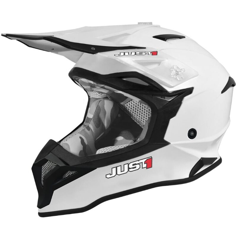 Шлем кроссовый JUST1 J38 Solid (белый глянцевый, XL, 020035-880-5735)