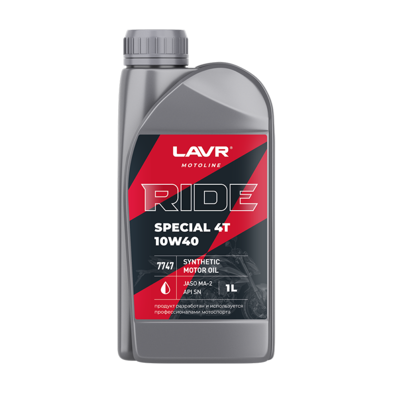 Масло моторное LAVR MOTO RIDE SPECIAL 4T 10W40 SN синтетика (1л)