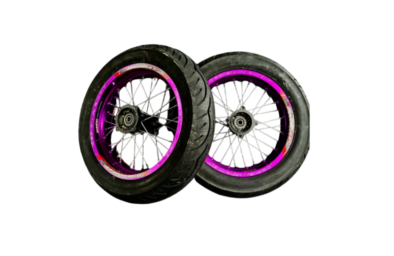 Мотарды питбайк 14/14 RideIt в сборе 2.5/3.0 Фиолетовые