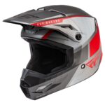 Шлем кроссовый FLY RACING KINETIC Drift (серый/красный, M, 140126-880-3833)