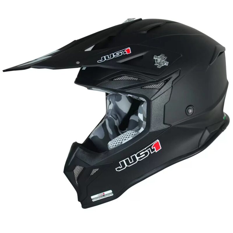 Шлем кроссовый JUST1 J39 SOLID, черн мат, M