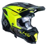 Шлем кроссовый JUST1 J40 SHOOTER (Hi-Vis зеленый глянцевый, L, 1560035-880-6466)