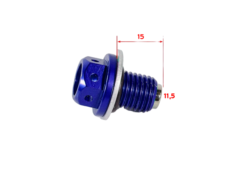Сливной болт масла CNC с магнитом М12 х1,50 (Sport, Senke) (Синий)