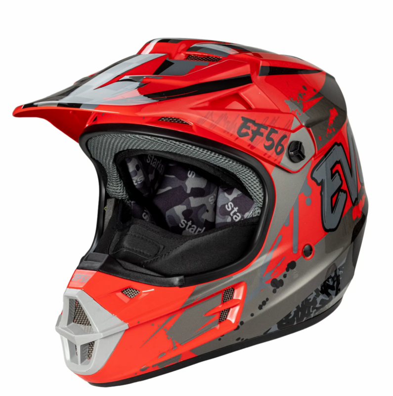 Шлем Base MX Красный/Серый глянец ABC (L)