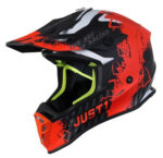 Шлем кроссовый JUST1 J38 Mask (Hi-Vis оранжевый/серый/черный матовый, S, 020035-941-4153)