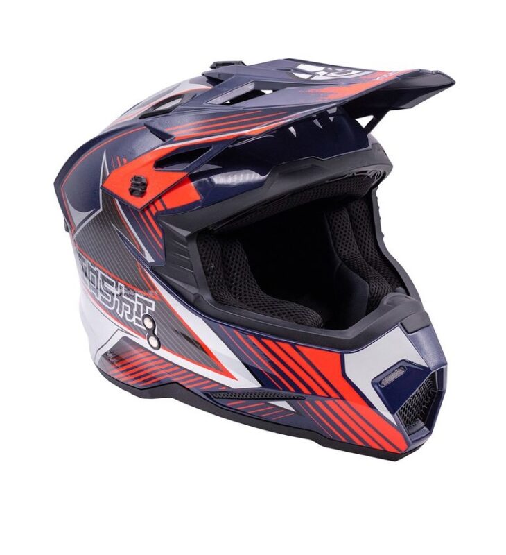 Шлем KIOSHI Holeshot 801 кроссовый (Серый/ красный, S, 304171-21)